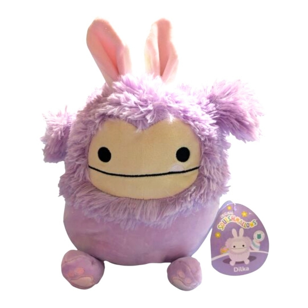 8" Squishmallows Dilka Purple Easter Bunny Plush With Tag - Picture 3 of 4